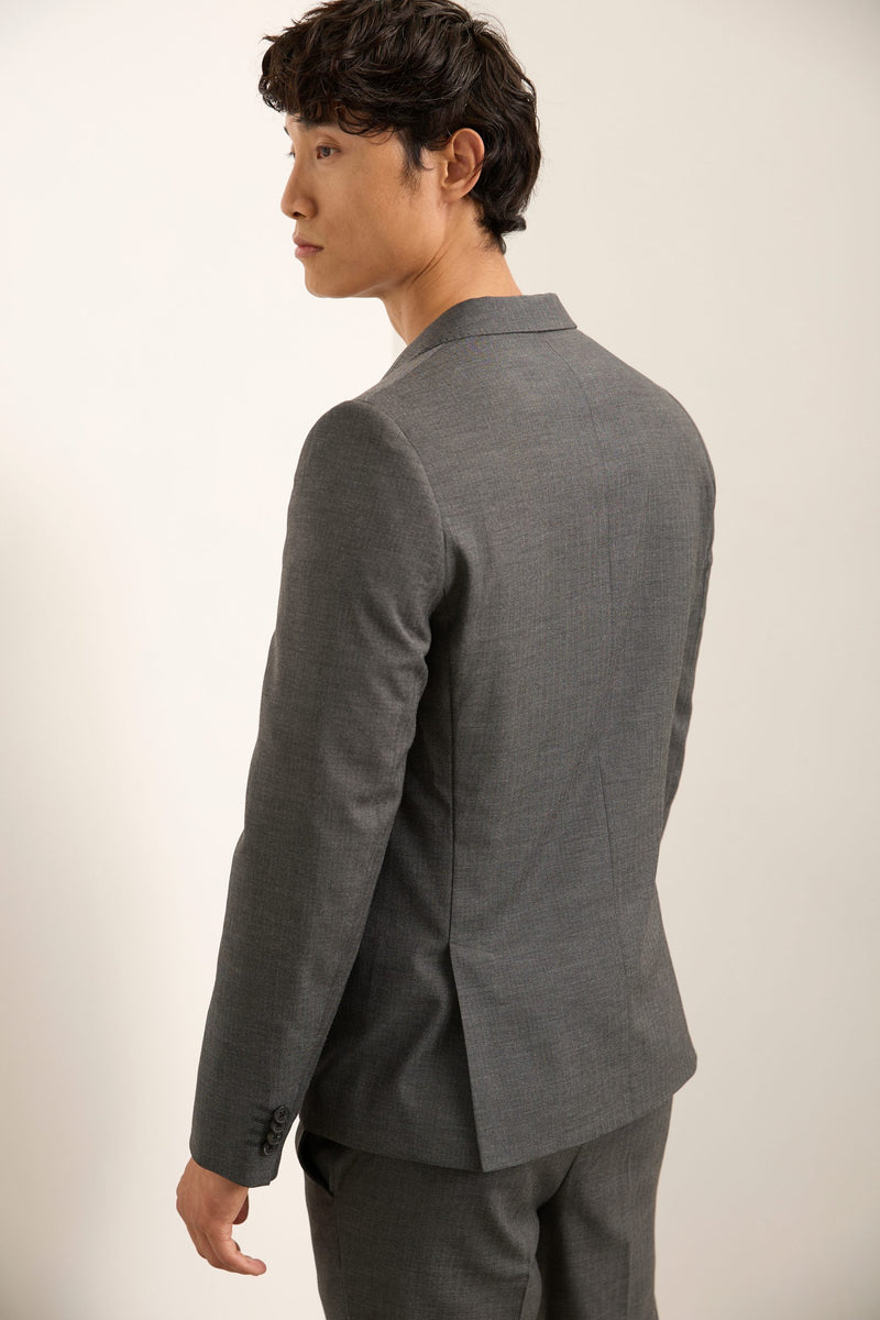 Extra-Fitted Blazer With Suede Details